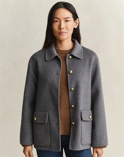 Gant - Handstitched Quilt Jakke - Charcoal Melange